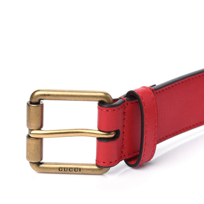 Gucci Calfskin Horsebit Belt 85 34 Red 4 of 5