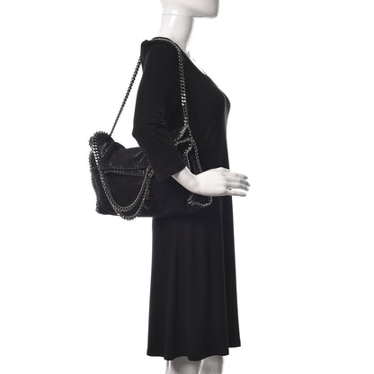 Stella McCartney Embellished Shaggy Deer Small Falabella Fold Over Tote Black 2 of 9