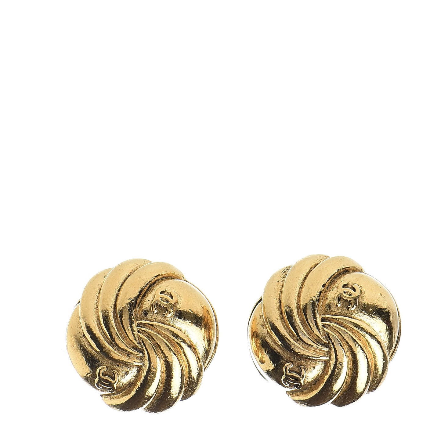 CC Clip On Earrings Gold
