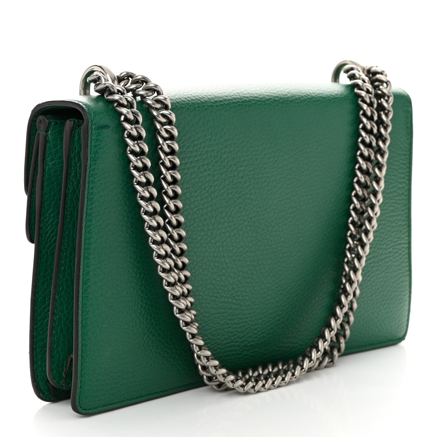 Gucci Pebbled Calfskin Small Dionysus Shoulder Bag Emerald 3 of 10