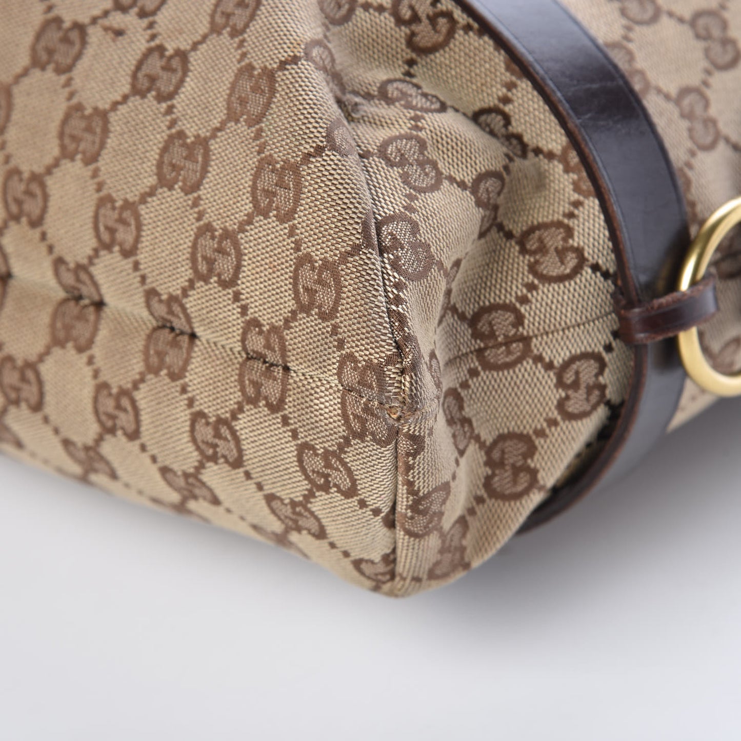Monogram Calfskin Tote Dark Brown
