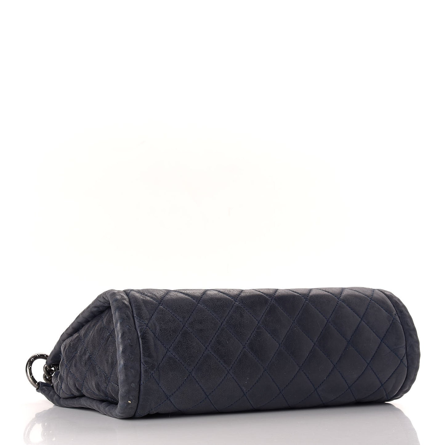 Washed Lambskin Quilted Studded CC Flap Blue Black