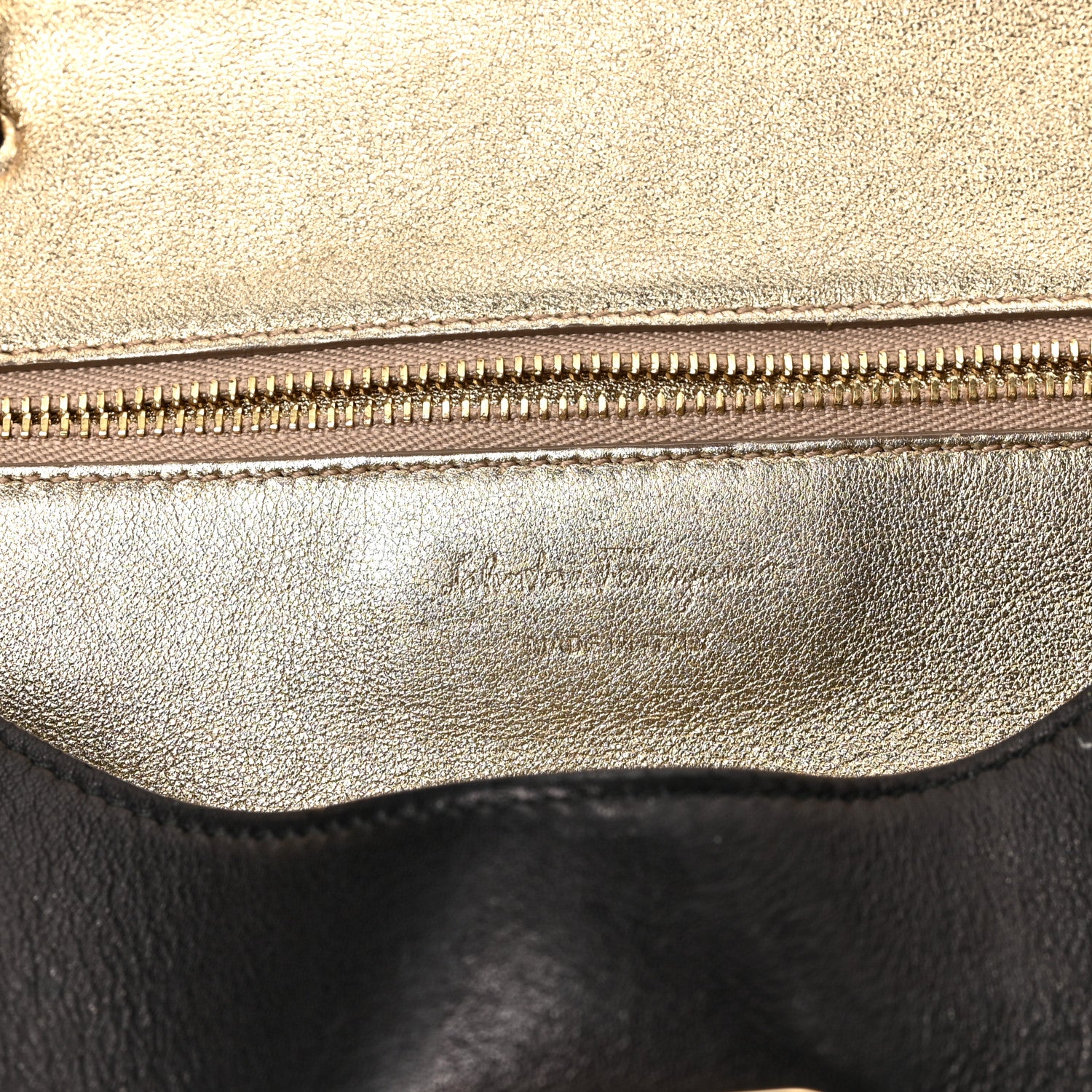 Salvatore Ferragamo Calfskin Sofia Rainbow Top Handle Bag Black 6 of 8