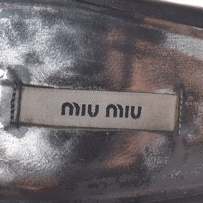 Miu Miu Washed Nappa Studded Pumps 38 Black 9 of 13