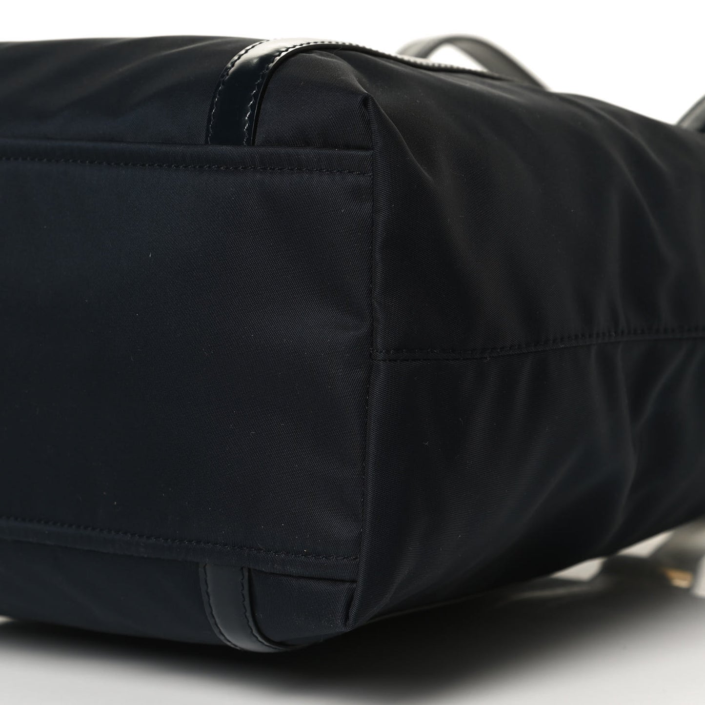 Tessuto Nylon Spazzolato Tote Bleu