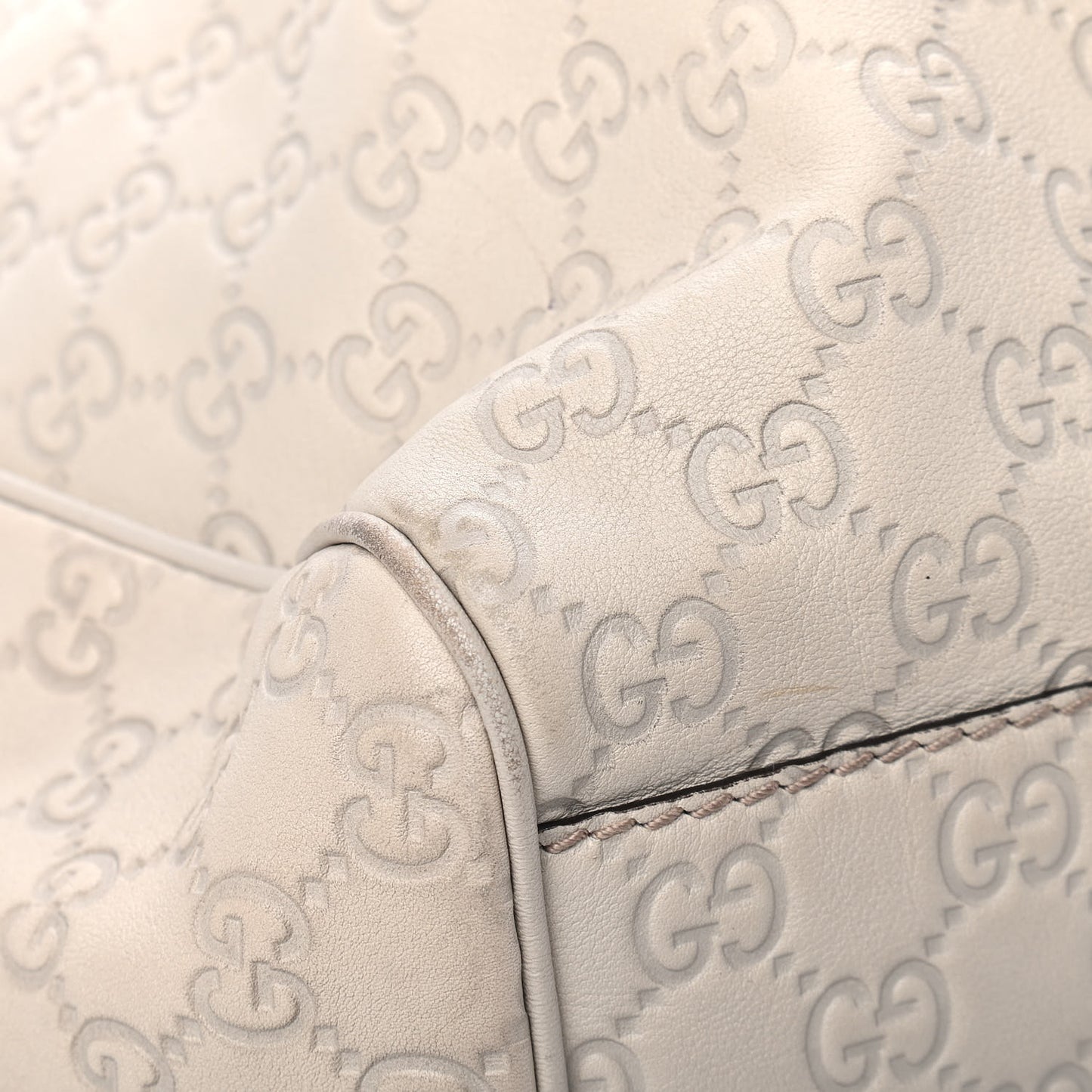 Guccissima Large Sukey Tote Mystic White