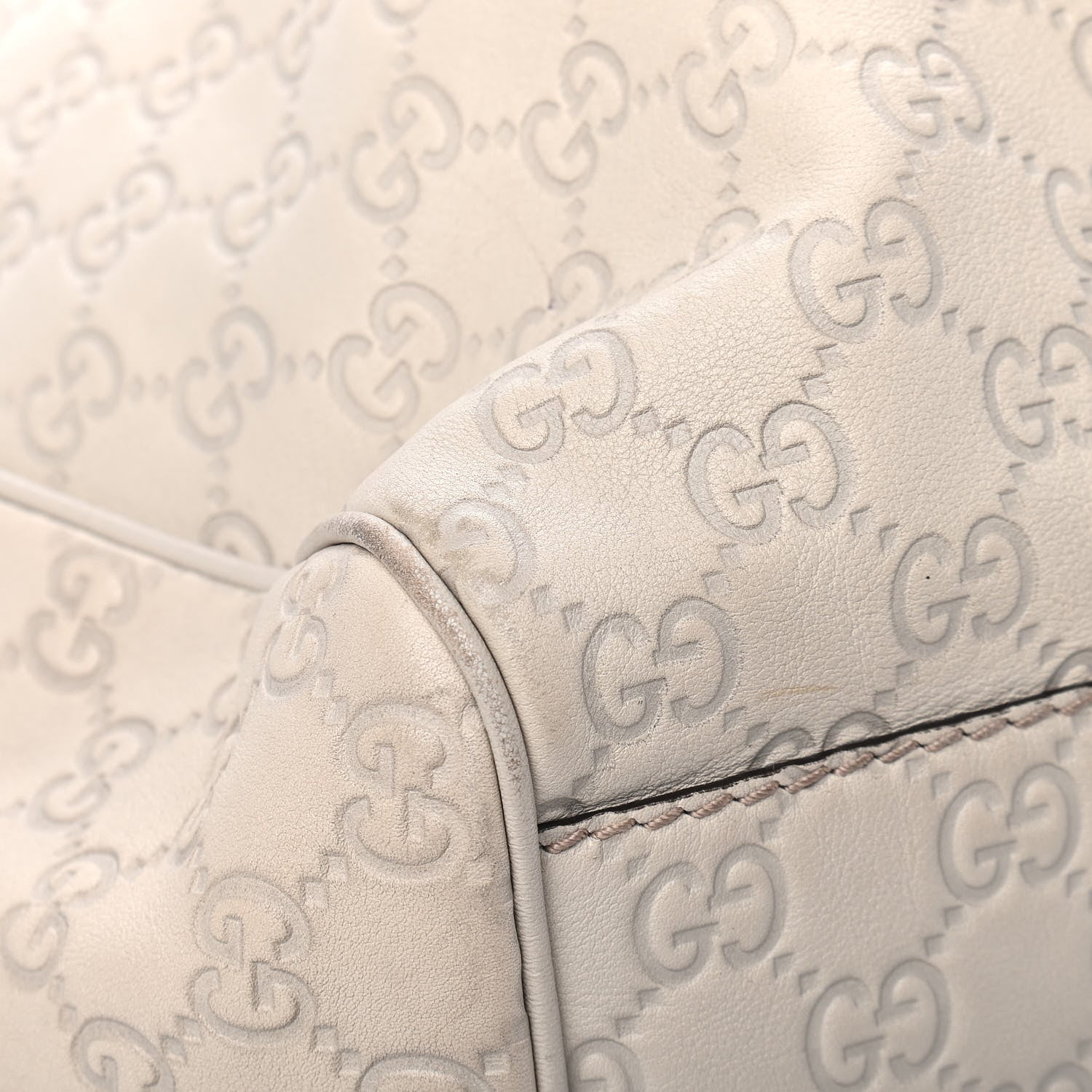 Gucci Guccissima Large Sukey Tote Mystic White 5 of 10