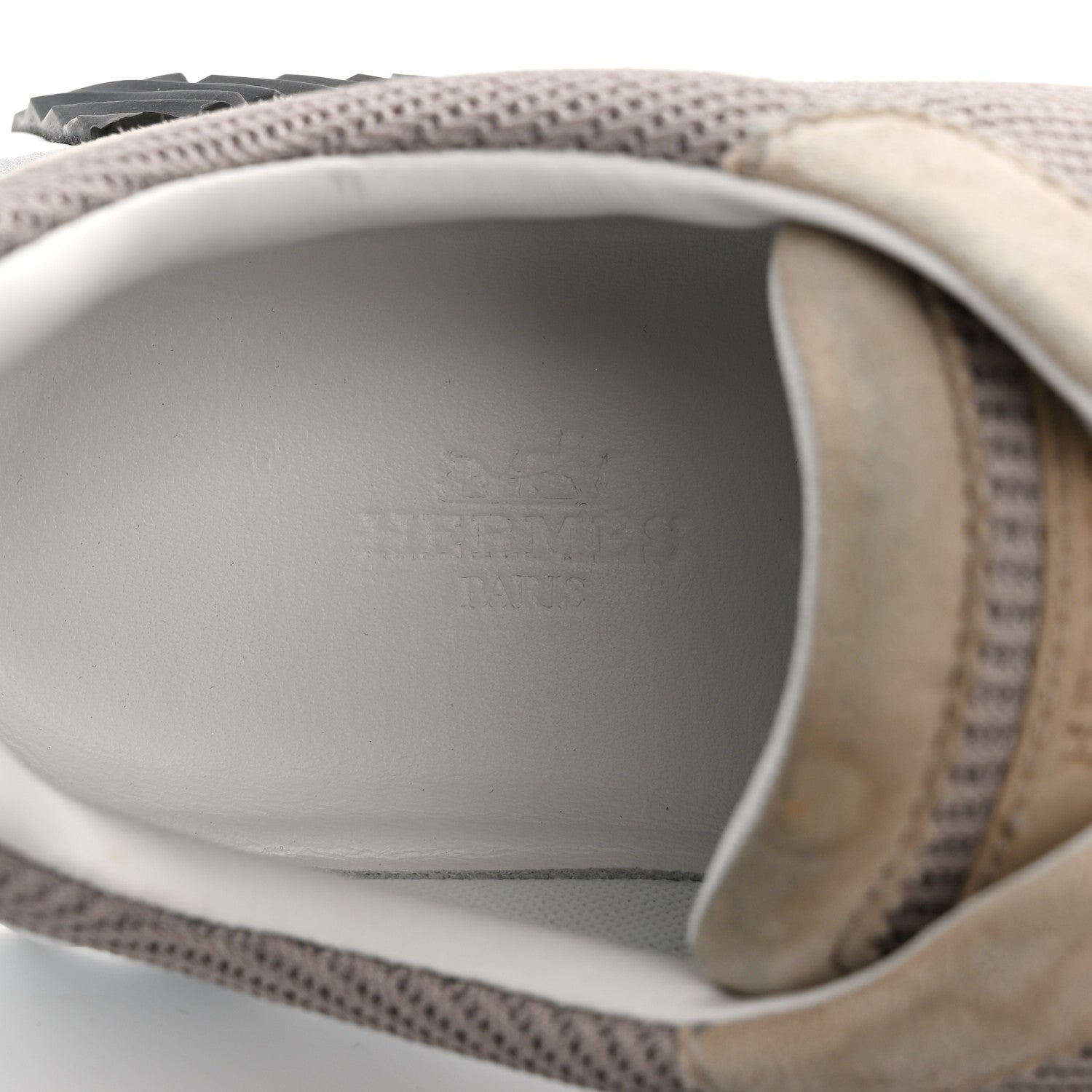 Hermes Air Mesh Suede Goatskin Bouncing Sneakers 38 Beige Camel 7 of 14