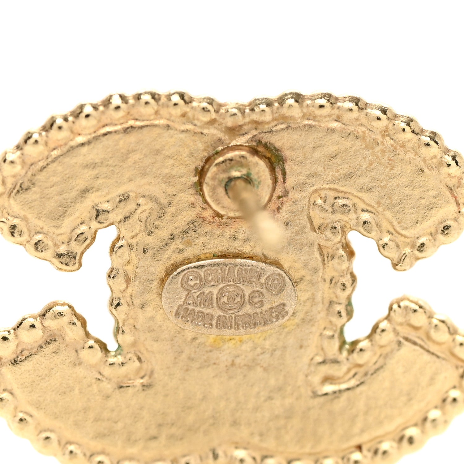 Chanel Metal Pearl CC Earrings Gold 4 of 4