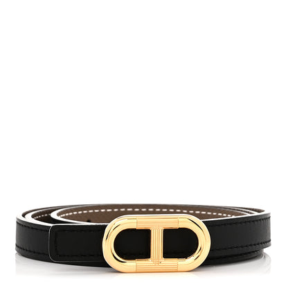 Hermes Swift Epsom 13mm Maillon H Belt 75 30 Etoupe Black 1 of 4
