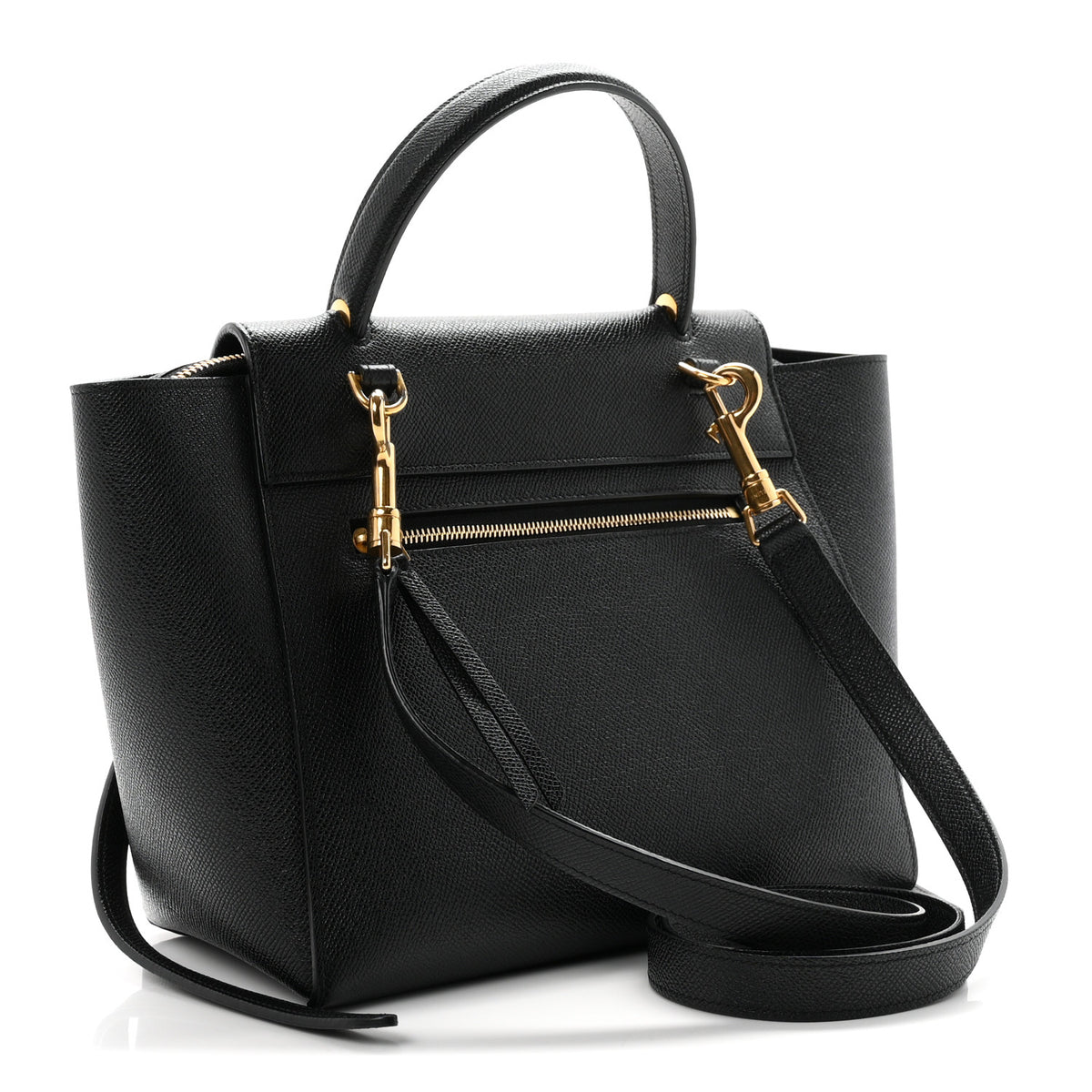 Grained Calfskin Micro Belt Bag Black