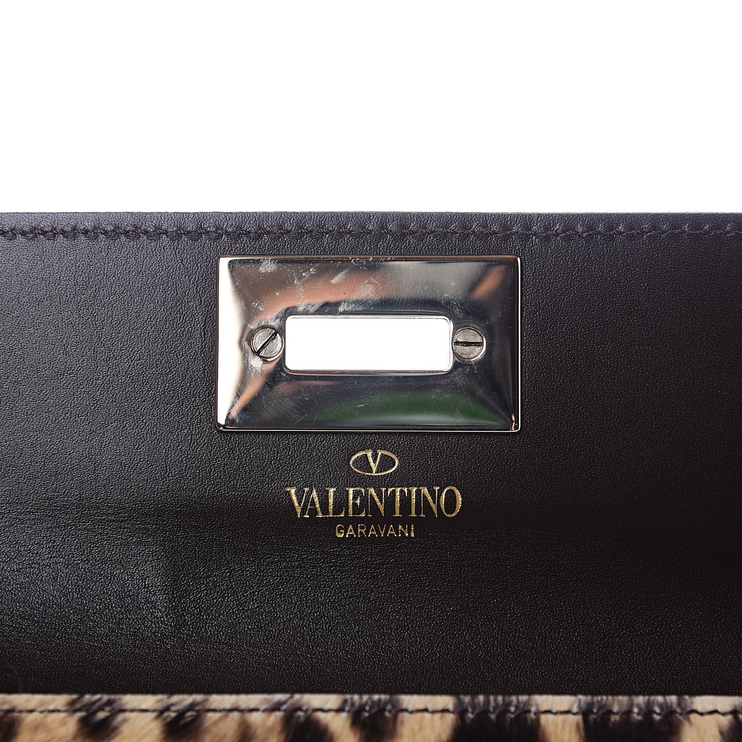 Valentino Garavani Calf Hair Leopard Print Rockstud Wristlet 8 of 13