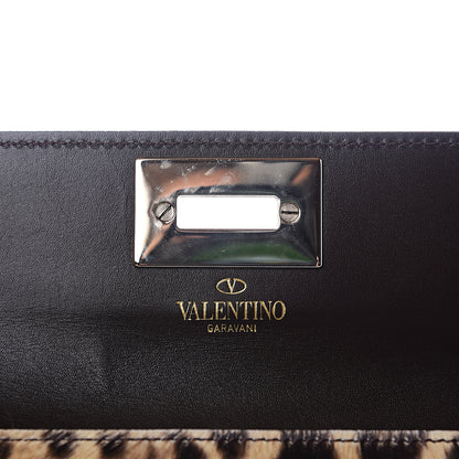 Valentino Garavani Calf Hair Leopard Print Rockstud Wristlet 8 of 13