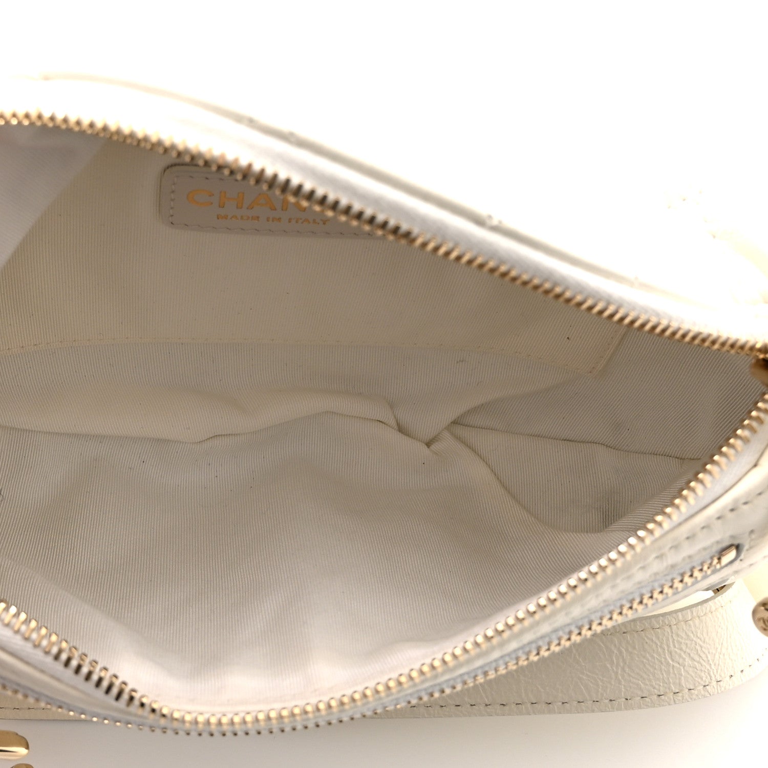 Chanel Aged Calfskin Quilted Waist Bag With Coin Purse White 6 of 11