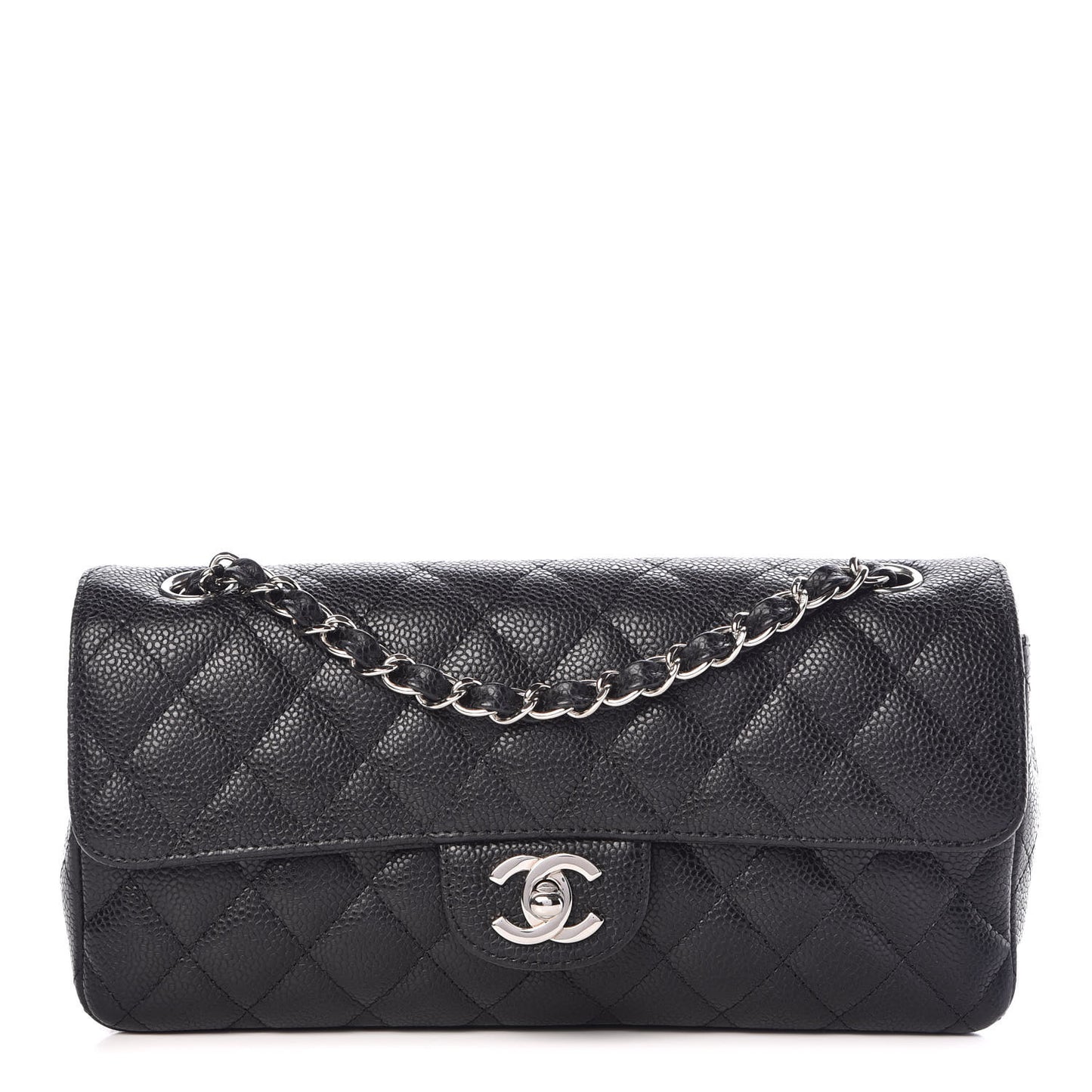 Caviar Quilted East West Flap Black