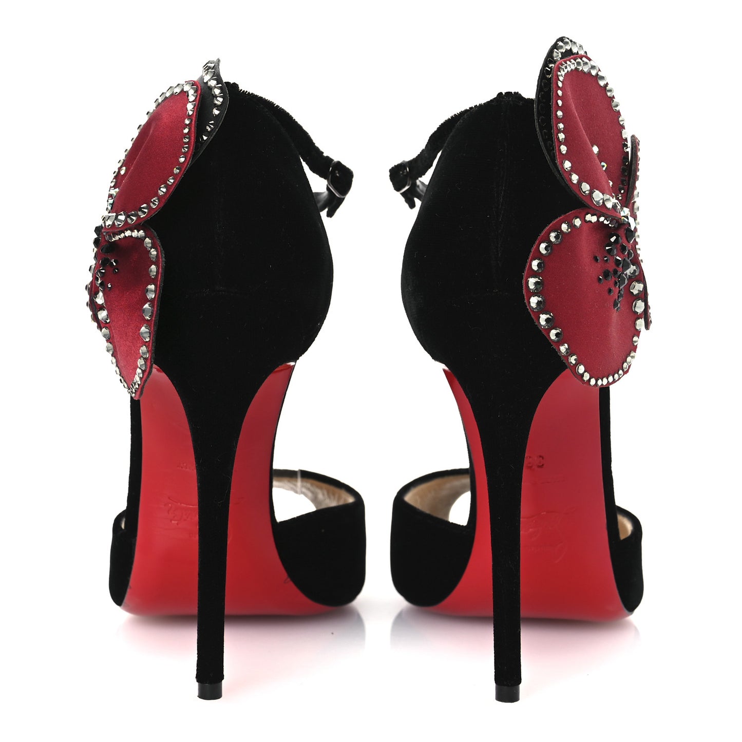 Satin Crystal Pensamoi 120 Pumps 38 Black