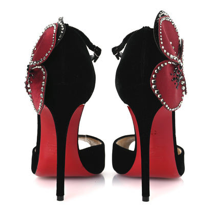 Christian Louboutin Satin Crystal Pensamoi 120 Pumps 38 Black 6 of 13
