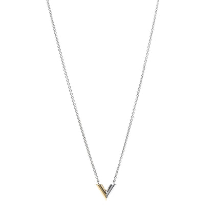 Louis Vuitton Essential V Necklace Silver 1 of 5