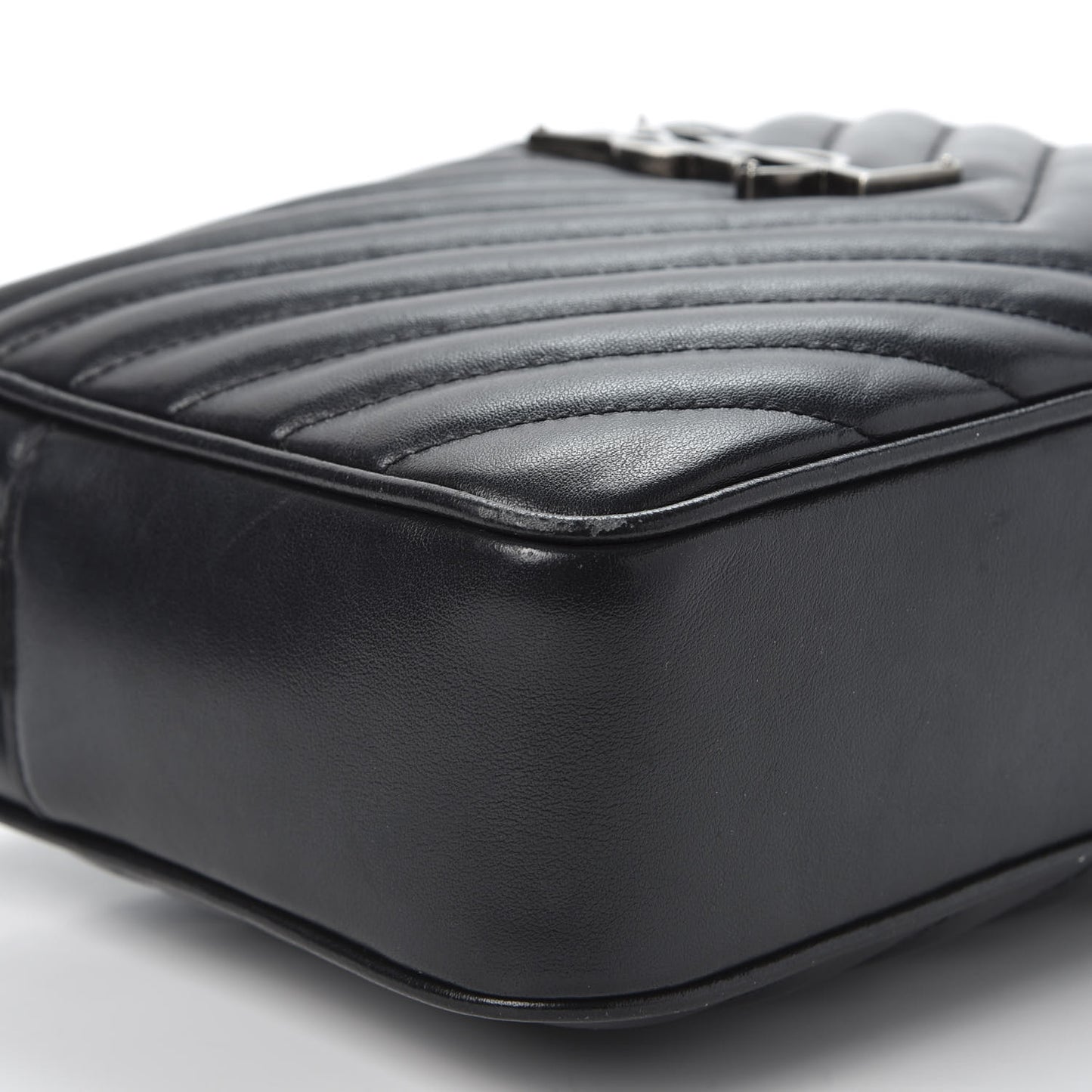 Calfskin Matelasse Monogram Lou Camera Bag Black