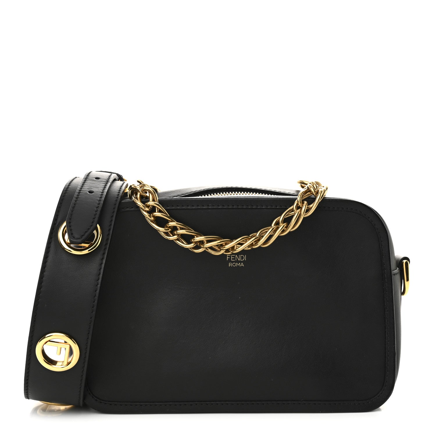 Fendi Vitello Century Opaco F is Fendi Camera Case Black 1 of 11