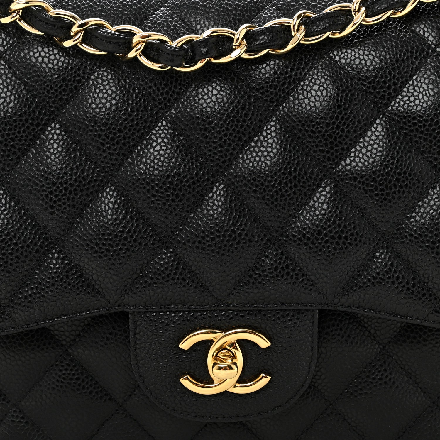 Chanel Caviar Quilted Jumbo Double Flap Black 8 of 10