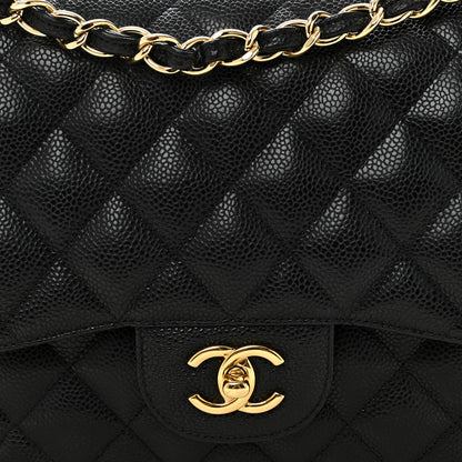 Chanel Caviar Quilted Jumbo Double Flap Black 8 of 10