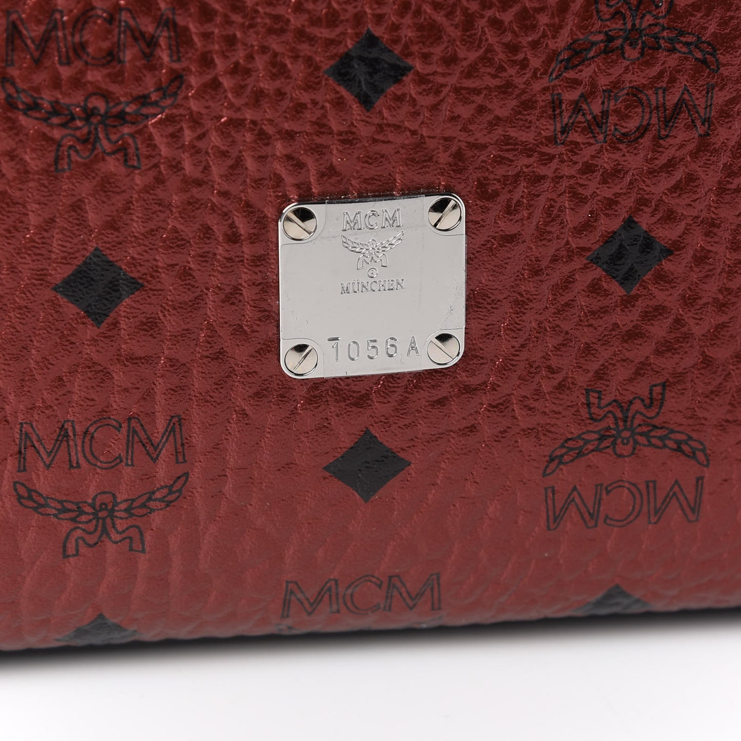 Metallic Visetos Shopper Tote Scooter Red