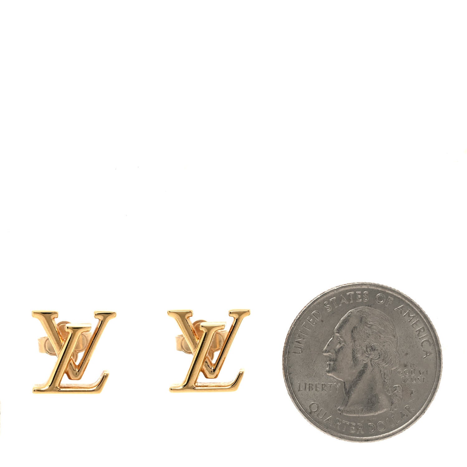 Louis Vuitton Metal LV Iconic Earrings Gold 2 of 5