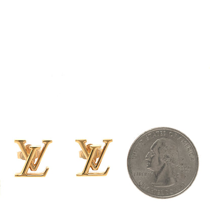 Louis Vuitton Metal LV Iconic Earrings Gold 2 of 5