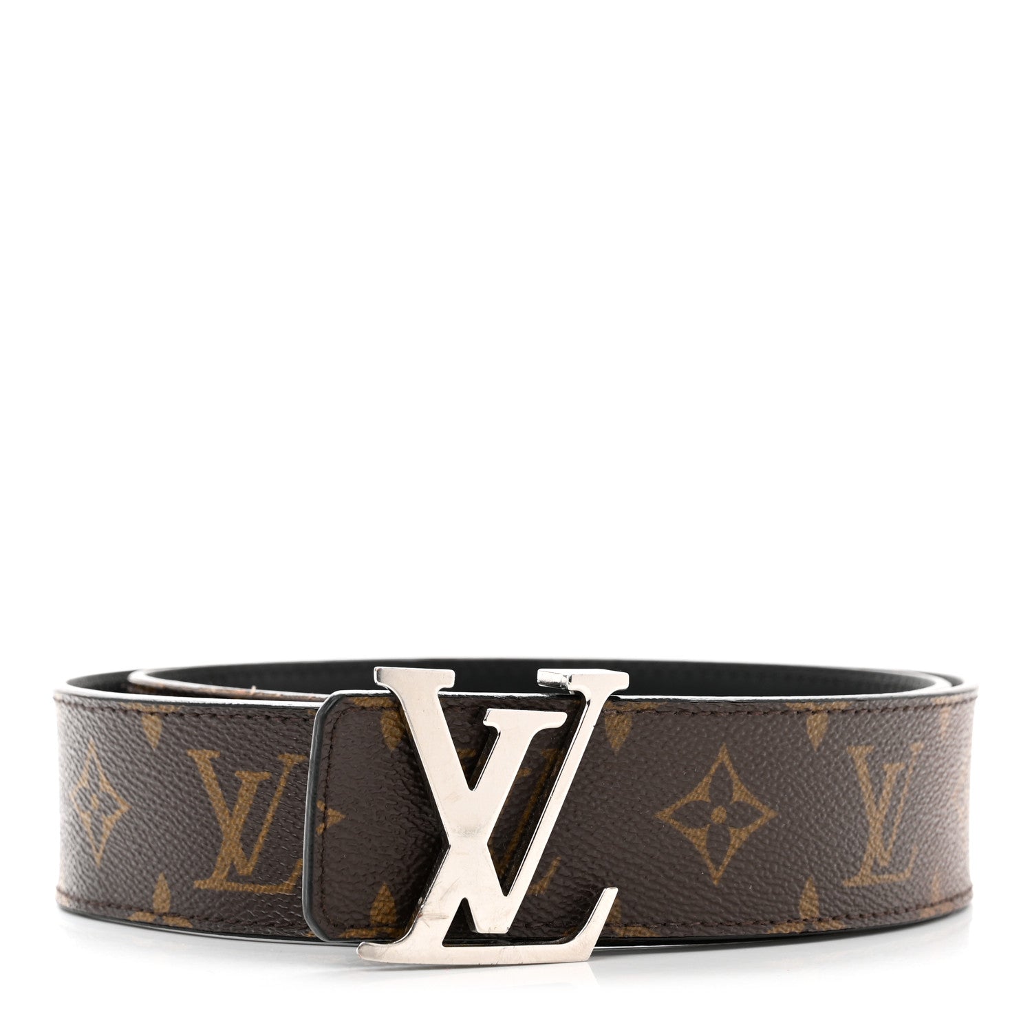 Louis Vuitton Calfskin Monogram 40mm LV Initiales Reversible Belt 85 34 Black 1 of 5