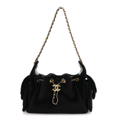 Chanel Pony Hair Mini Chanel 25 Handbag Black 1 of 11