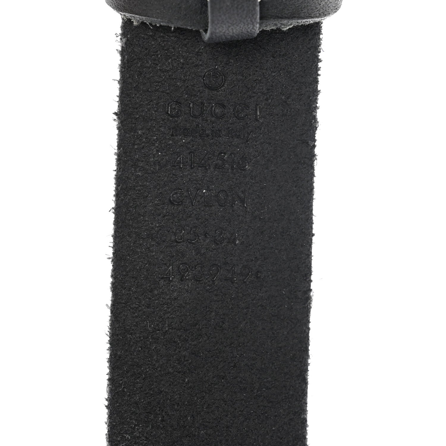 Gucci Faded Calfskin Double G 30mm Belt 85 34 Black 3 of 5