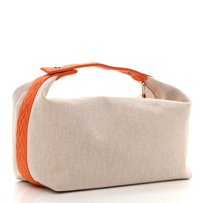 Hermes Canvas Large Bride-A-Brac Pouch Natural Orange 3 of 9