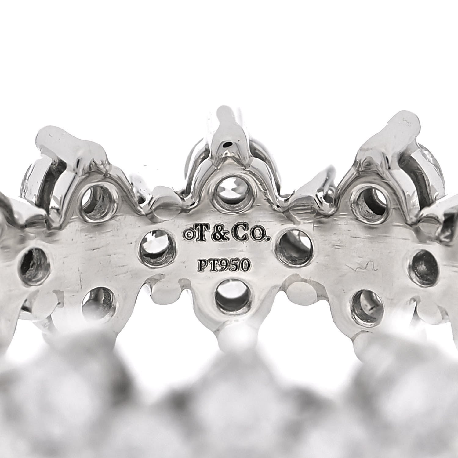Tiffany Platinum Diamond Aria Eternity Ring 49 5 4 of 5