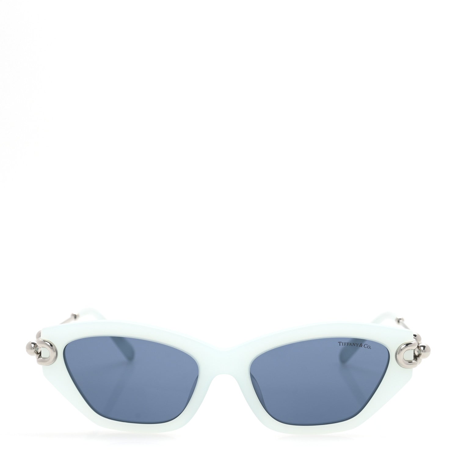 Tiffany Acetate HardWear Cat Eye Sunglasses TF4231U Frosted Pale Sapphire 2 of 7