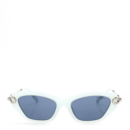 Tiffany Acetate HardWear Cat Eye Sunglasses TF4231U Frosted Pale Sapphire 2 of 7
