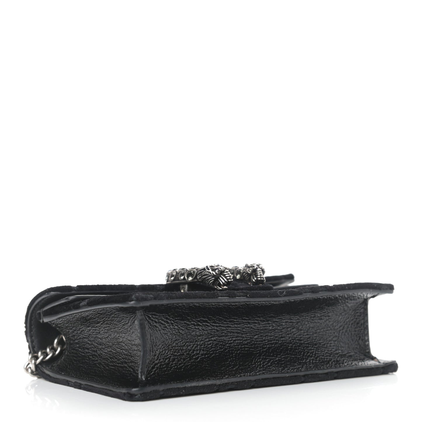 Velvet GG Monogram Super Mini Dionysus Shoulder Bag Black