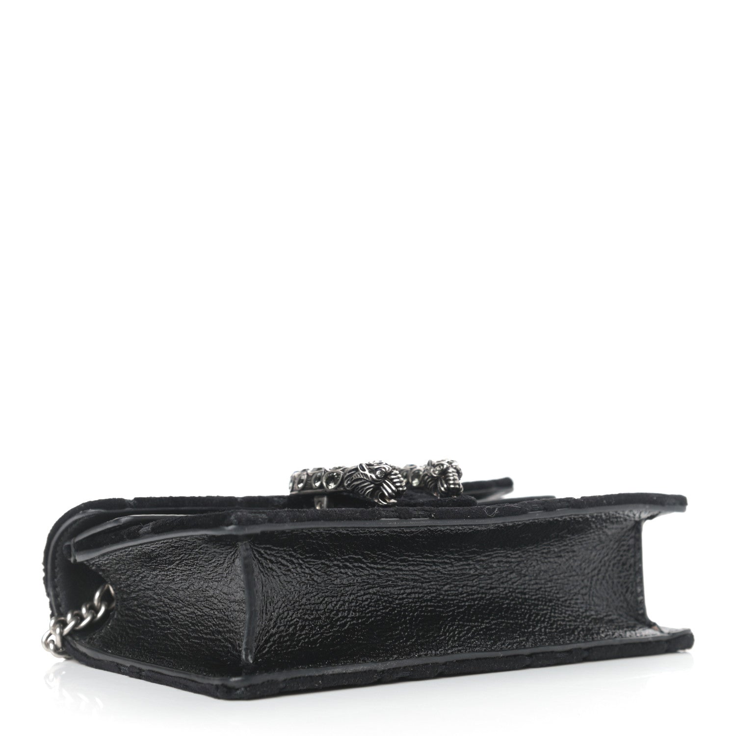 Gucci Velvet GG Monogram Super Mini Dionysus Shoulder Bag Black 3 of 7