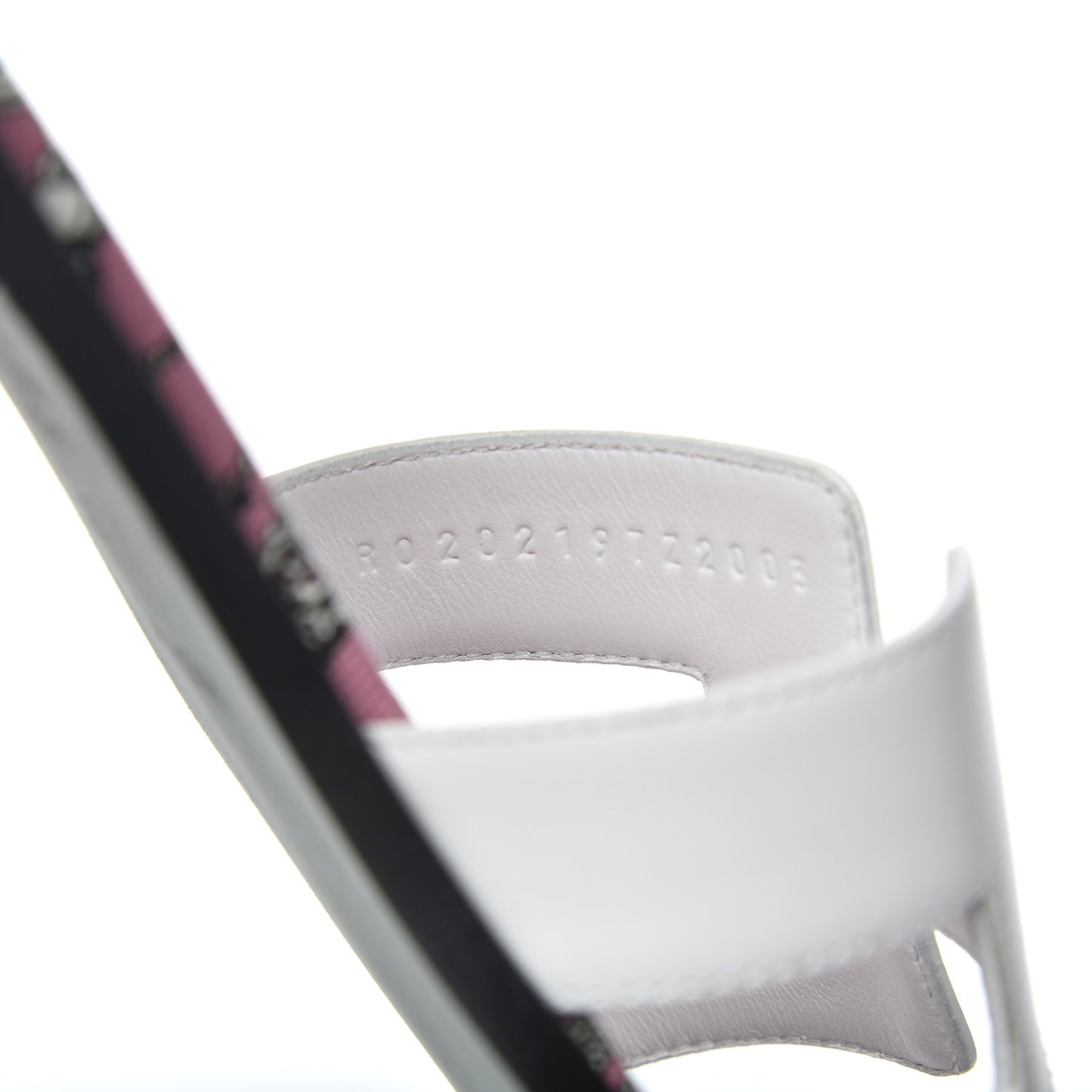 Box Calfskin Bois De Rose White Oran Sandals 37 White