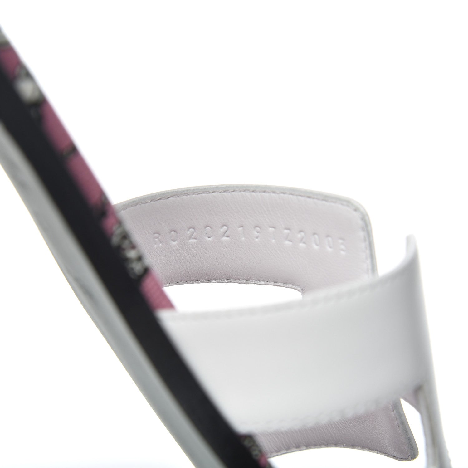 Hermes Box Calfskin Bois De Rose White Oran Sandals 37 White 8 of 10