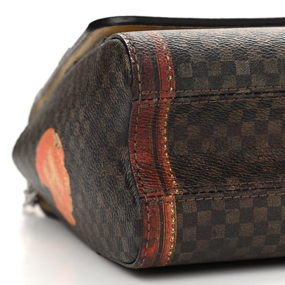 Louis Vuitton Transformed Damier Ebene Time Trunk Twist Shoulder Bag MM Black 9 of 11