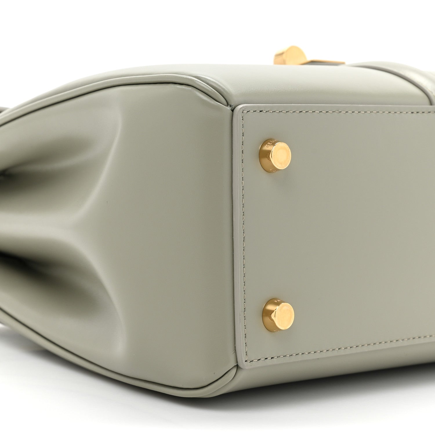 Celine Satinated Calfskin Small 16 Top Handle Bag Green Clay 13 of 13
