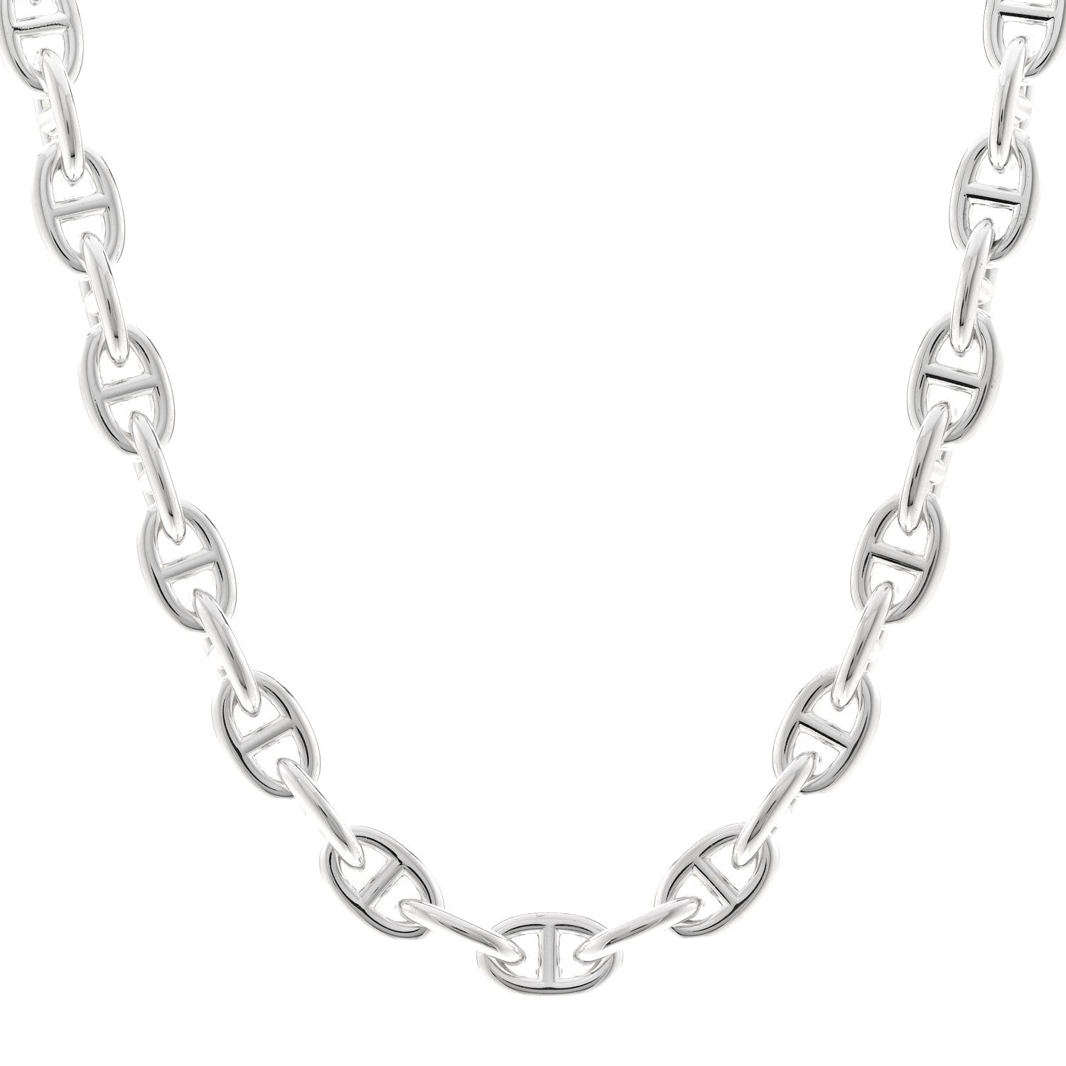 Hermes Sterling Silver Chaine D'Ancre Necklace PM 1 of 5