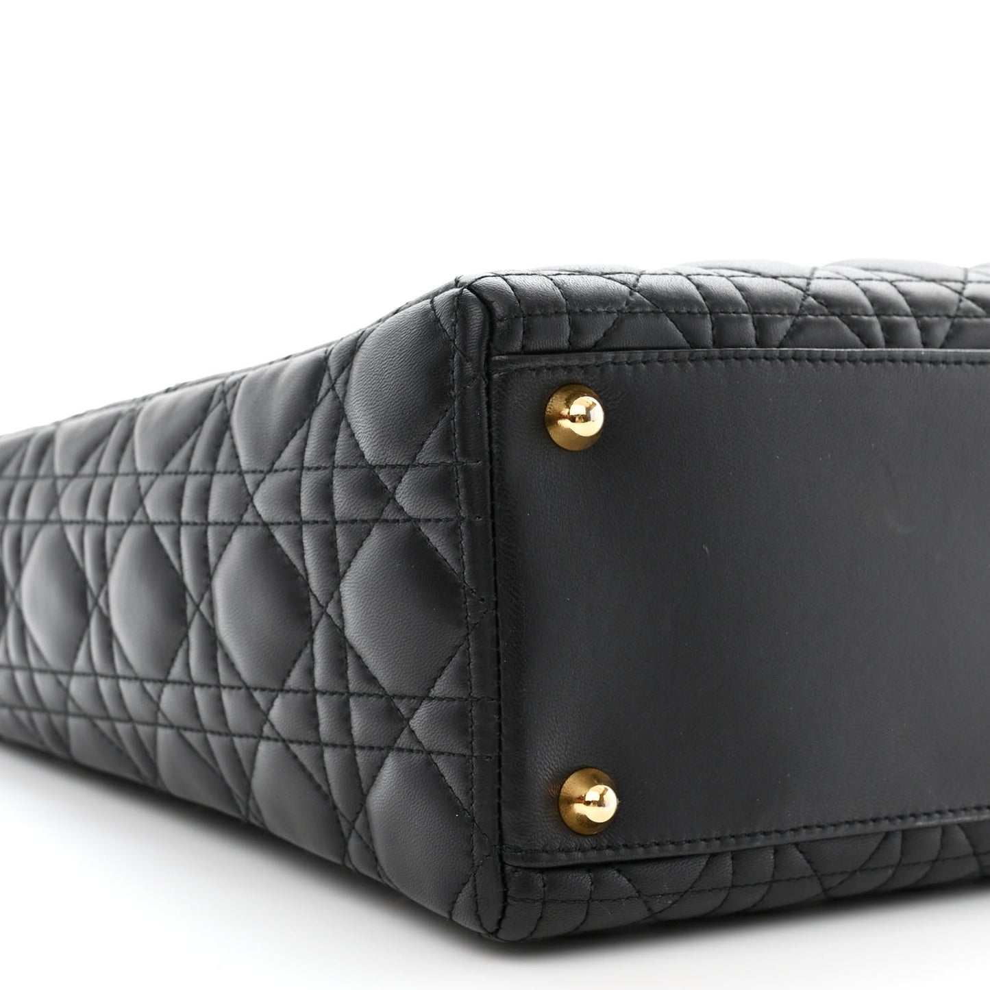 Lambskin Cannage Large Lady Dior Black