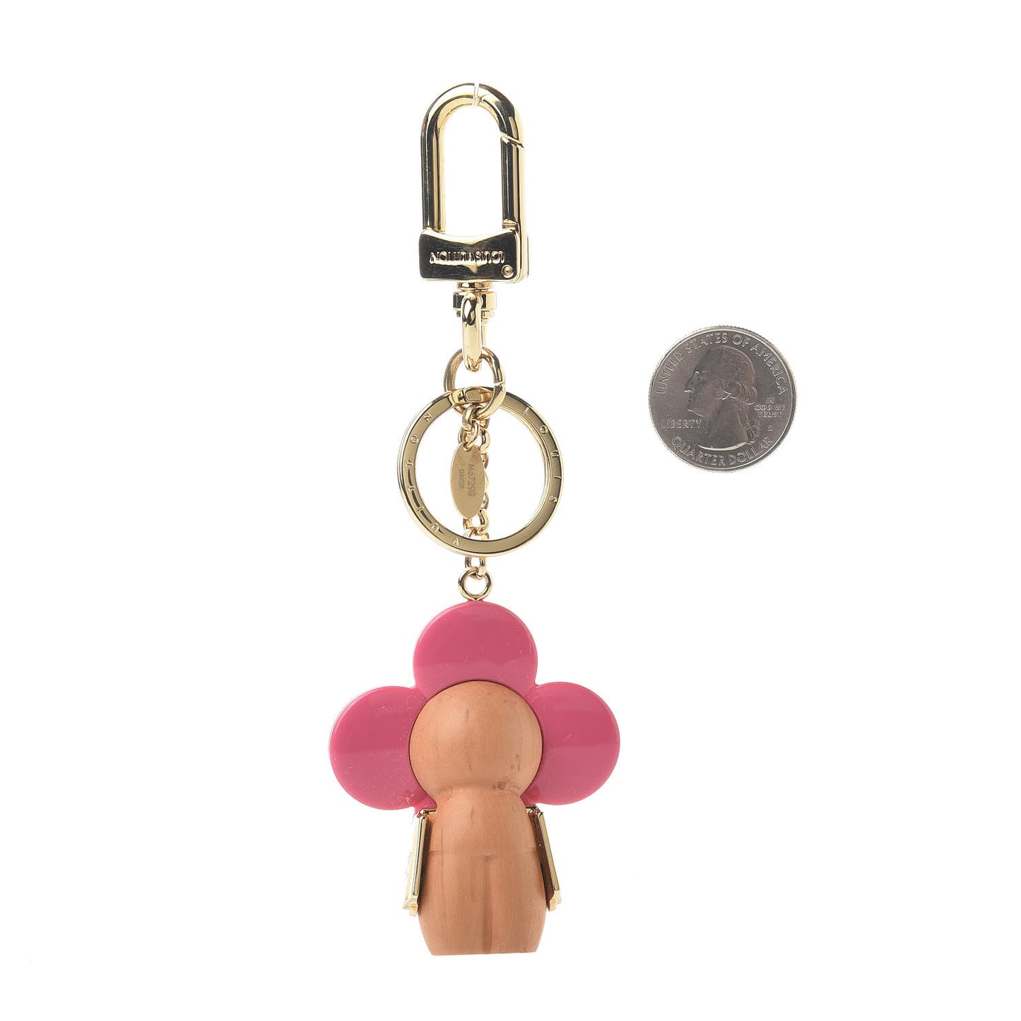 Resin Wood Vivienne Bag Charm Pink