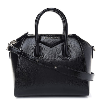 Givenchy Textured Patent Calfskin Mini Antigona Black 1 of 10