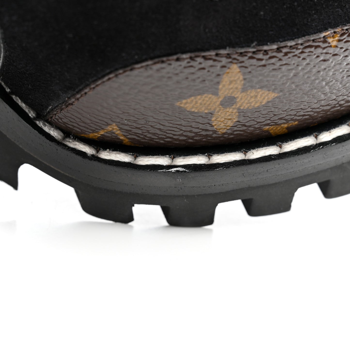 Suede Calfskin Monogram Star Trail Ankle Boots 37 Black