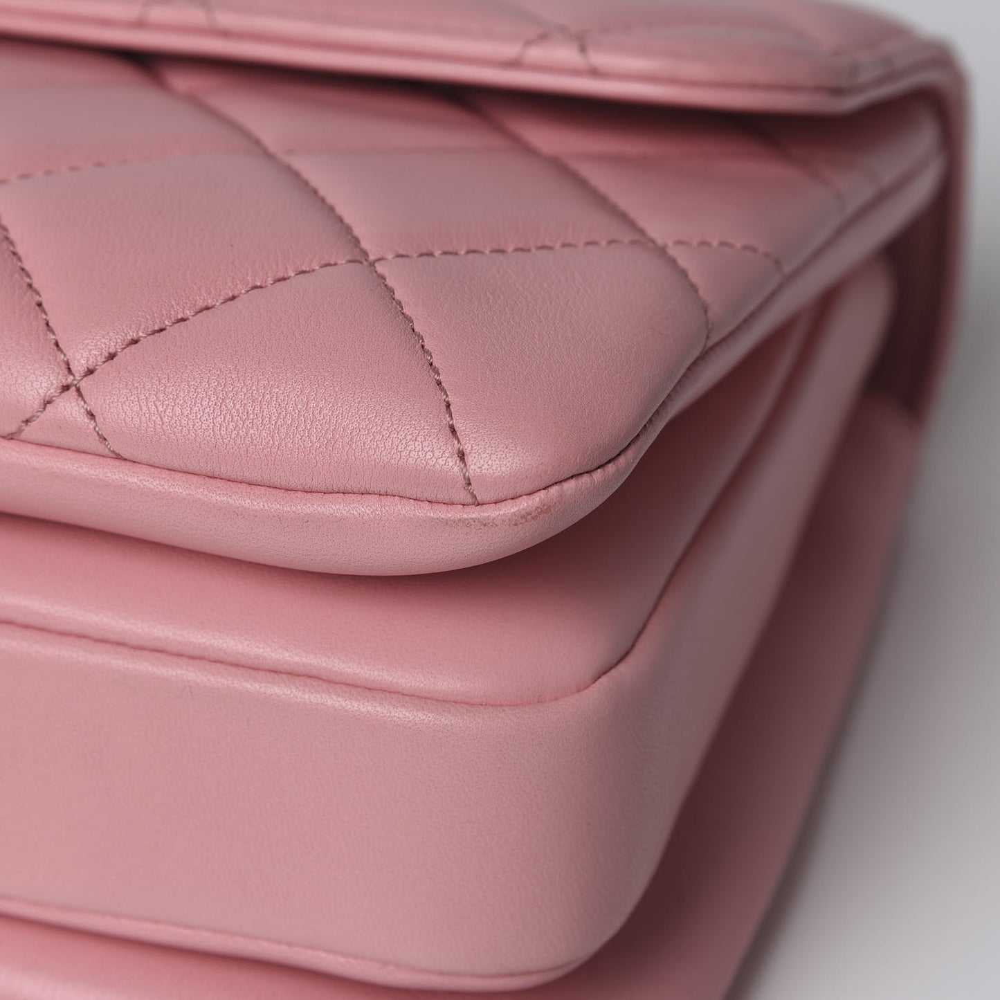 Lambskin Quilted Small Trendy CC Flap Dual Handle Bag Pink