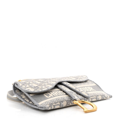 Christian Dior Oblique Slim Saddle Pouch Grey 4 of 14