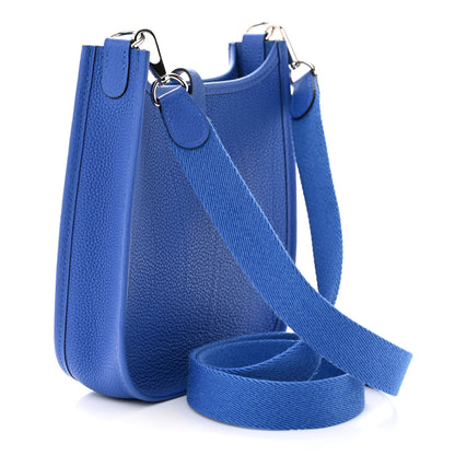 Hermes Taurillon Clemence Evelyne TPM Bleu Zellige 3 of 11
